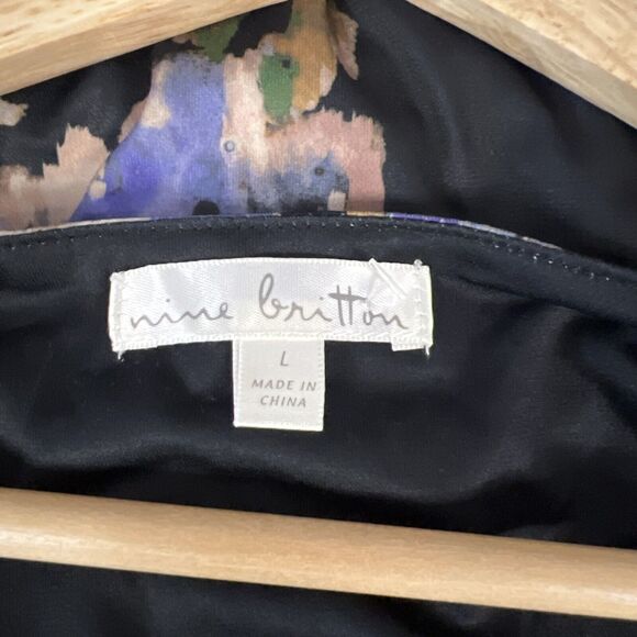 Nine Britton Maxi Dress Womens Large Long Sleeve V-Neck Stretch Stitch Fix - Picture 5 of 11